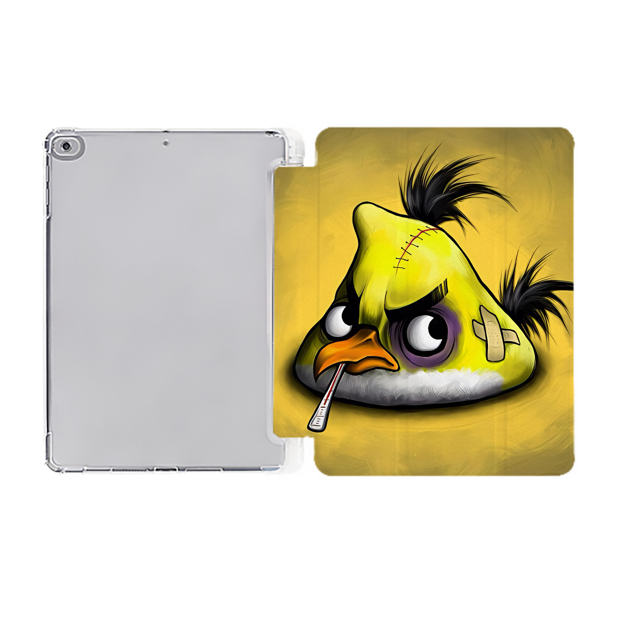 （画像用） Angry Birds アングリーバード IPad ケース ペン収納付き 三つ折りスタンド PUレザー×シリコン 対応機種9.5/10.5/10.9インチ
